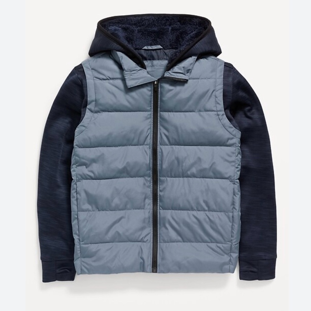 Old Navy Blue Puffer Jacket with Hood